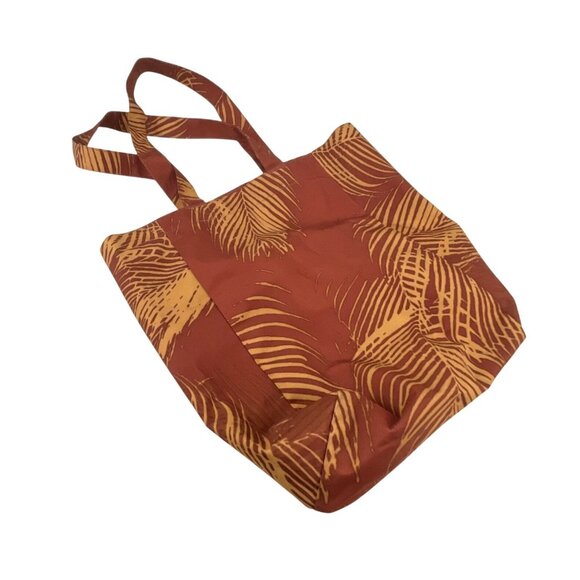 Burton Tote Bag Tropical Print Blue Lining Travel Vacation Casual - Picture 2 of 9